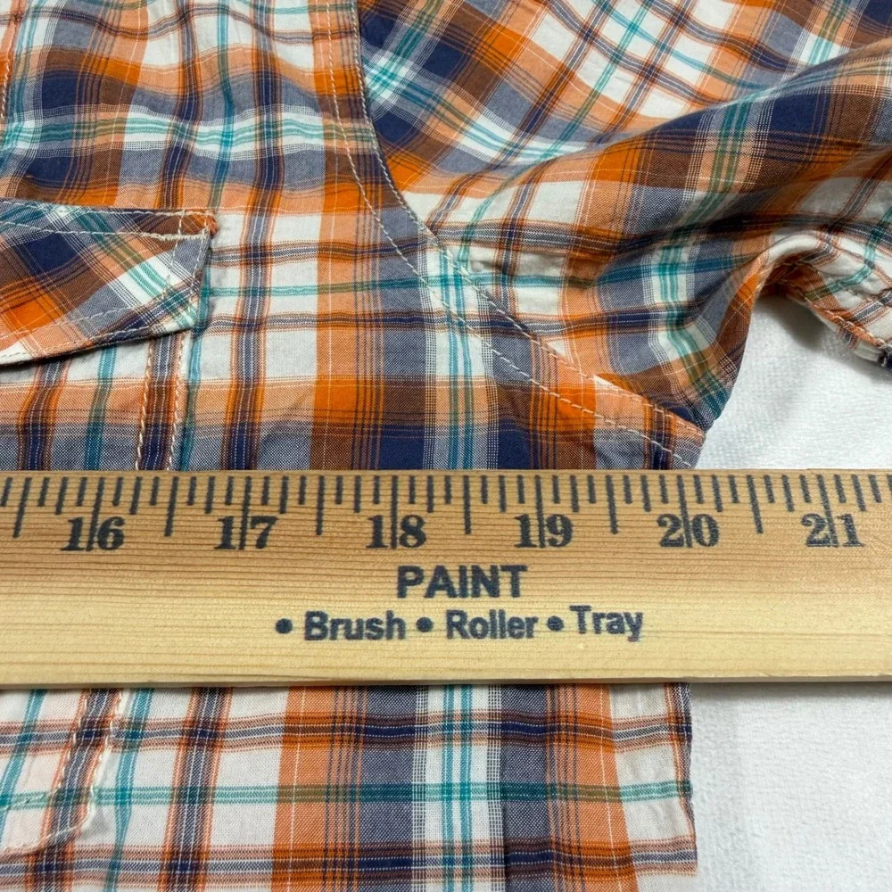 Johnston &‎ Murphy Mens Plaid Short Sleeve Button Up Shirt Size S